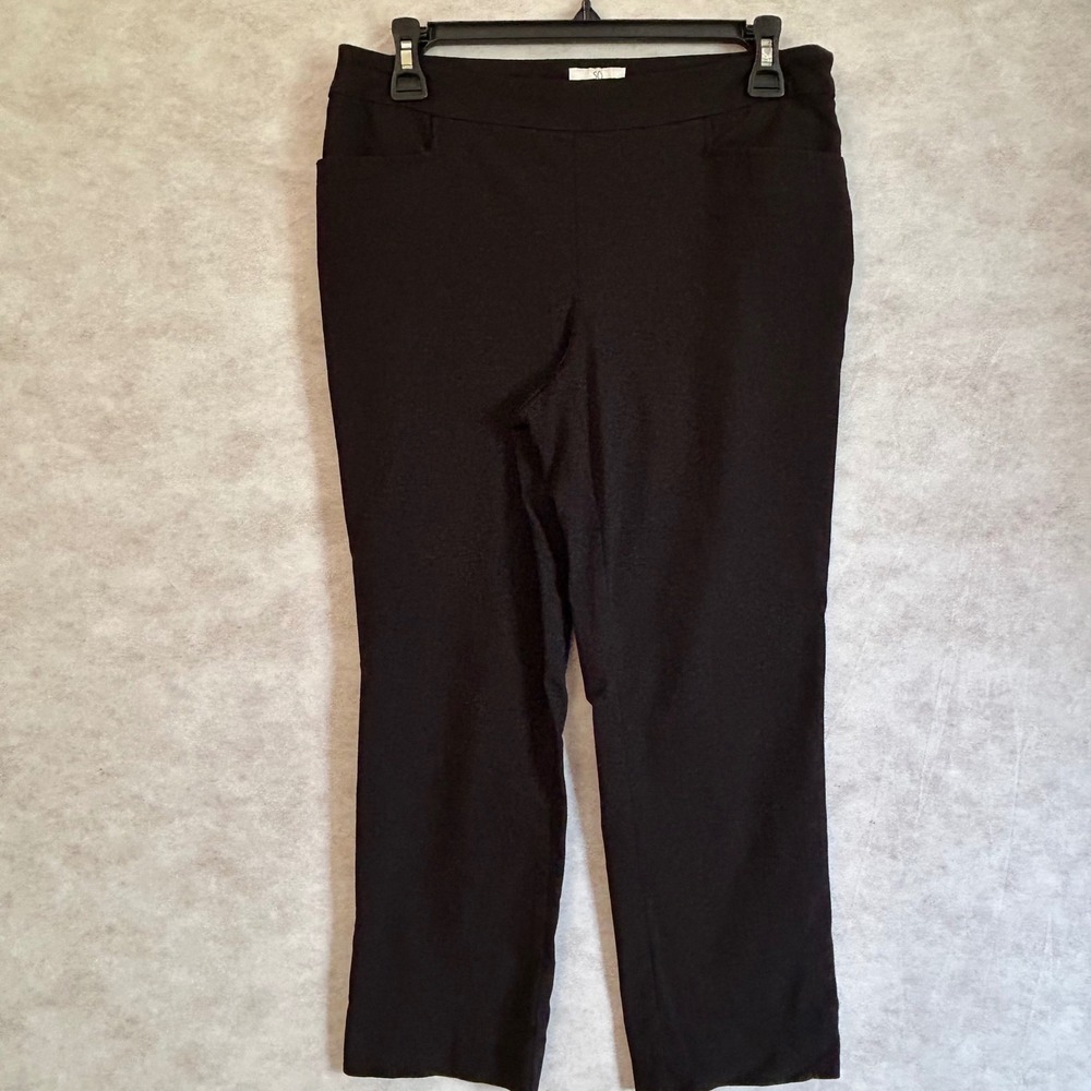 Chico's So Slimming Black Pull On Straight Leg Pants Women's Size 0.5 Small